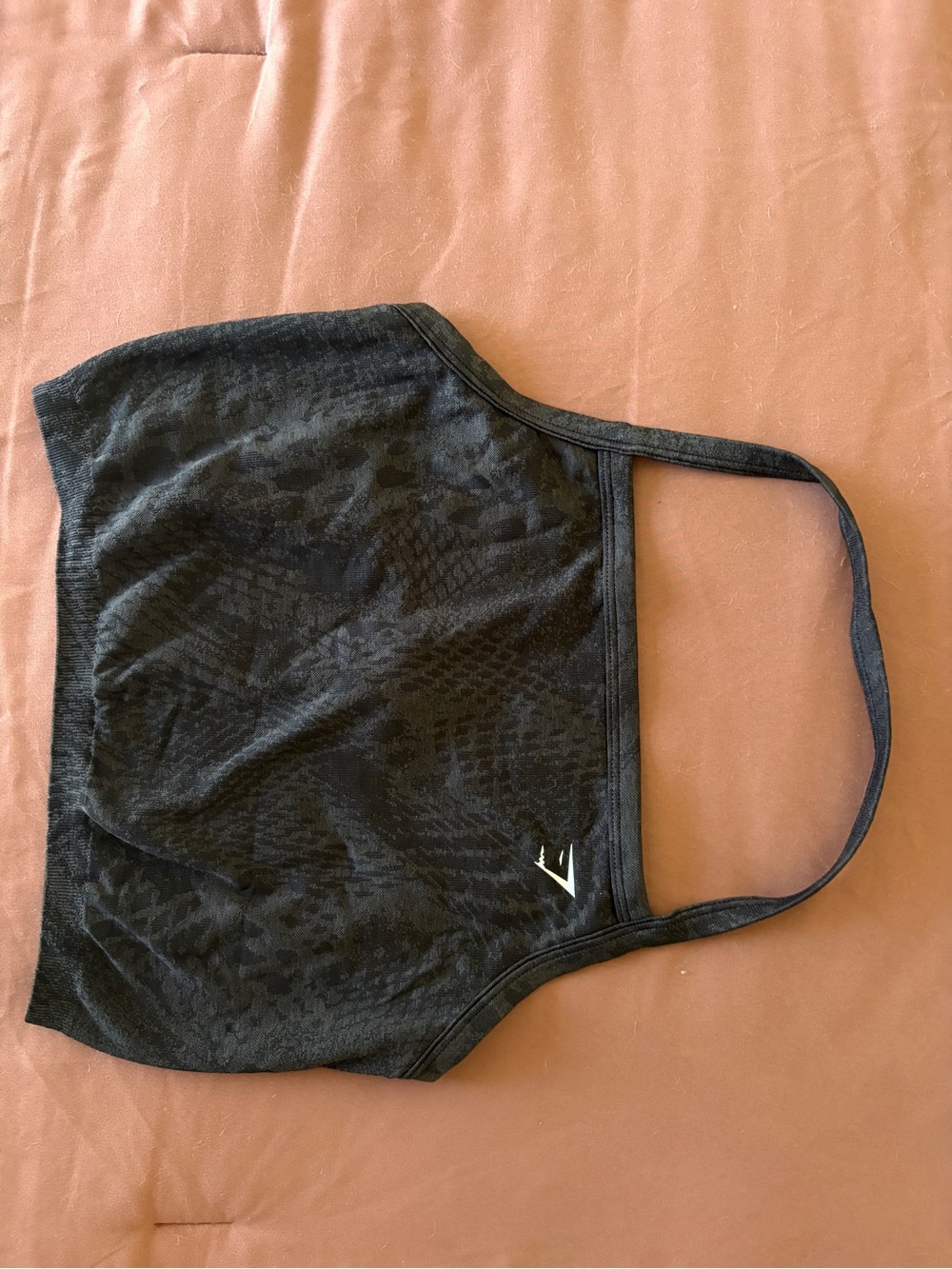 Gymshark Men's Black Textured Swim Crop Tank